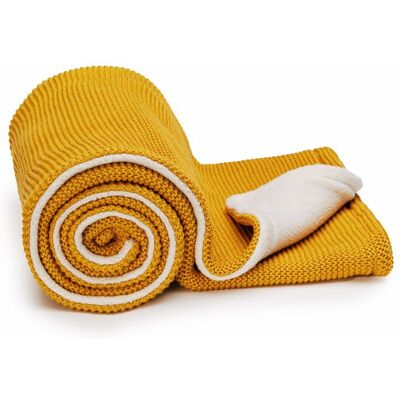 T-Tomi Pletená deka WARM 80x100cm - mustard waves T-Tomi Pletená deka WARM 80x100cm - mustard waves