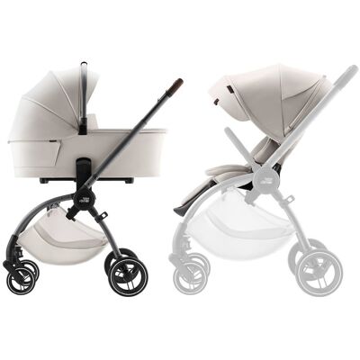 BRITAX RÖMER BRITAX-RÖMER Set kočárek Rio + hluboká korba Lux - Soft Taupe BRITAX RÖMER BRITAX-RÖMER Set kočárek Rio + hluboká korba Lux - Soft Taupe