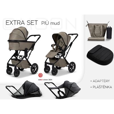Moon PIÚ Extra set Black matt - MUD Moon PIÚ Extra set Black matt - MUD