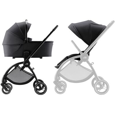 BRITAX RÖMER BRITAX Set kočárek Rio + hluboká korba Style - Carbon Black BRITAX RÖMER BRITAX Set kočárek Rio + hluboká korba Style - Carbon Black