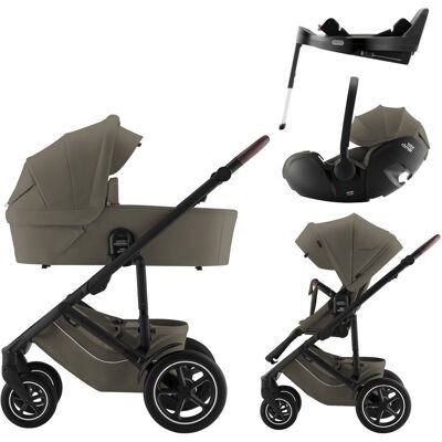 BRITAX RÖMER BRITAX Set kočárek Smile 5Z + hluboká korba + autosedačka Baby-Safe PRO + Vario Base 5Z Lux - Urban Olive BRITAX RÖMER BRITAX Set kočárek Smile 5Z + hluboká korba + autosedačka Baby-Safe PRO + Vario Base 5Z Lux - Urban Olive