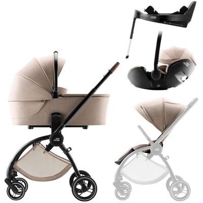 BRITAX RÖMER BRITAX-RÖMER Set kočárek Rio + hluboká korba + autosedačka Baby-Safe PRO + Vario Base 5Z Style - Teak BRITAX RÖMER BRITAX-RÖMER Set kočárek Rio + hluboká korba + autosedačka Baby-Safe PRO + Vario Base 5Z Style - Teak