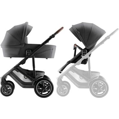 BRITAX RÖMER BRITAX-RÖMER Set kočárek Smile 5Z + hluboká korba Style - Mineral Grey BRITAX RÖMER BRITAX-RÖMER Set kočárek Smile 5Z + hluboká korba Style - Mineral Grey