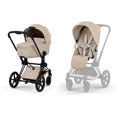 Cybex Priam Comfort kompletní kočárek 2026 - Matt Black / Cozy Beige Cybex Priam Comfort kompletní kočárek 2026 - Matt Black / Cozy Beige