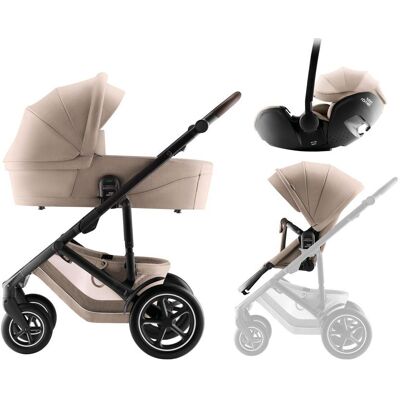 BRITAX RÖMER BRITAX-RÖMER Set kočárek Smile 5Z + hluboká korba + autosedačka Baby-Safe PRO Style - Teak BRITAX RÖMER BRITAX-RÖMER Set kočárek Smile 5Z + hluboká korba + autosedačka Baby-Safe PRO Style - Teak