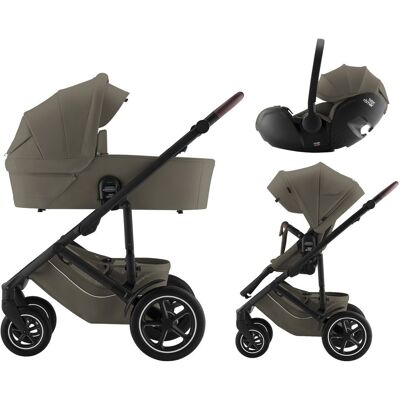 BRITAX RÖMER BRITAX Set kočárek Smile 5Z + hluboká korba + autosedačka Baby-Safe PRO Lux - Urban Olive BRITAX RÖMER BRITAX Set kočárek Smile 5Z + hluboká korba + autosedačka Baby-Safe PRO Lux - Urban Olive
