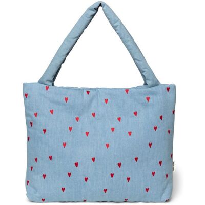 Studio Noos Denim MOM BAG Blue Hearts Studio Noos Denim MOM BAG Blue Hearts