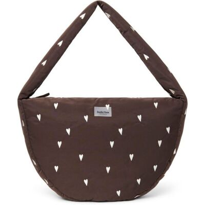 Studio Noos Puffy Cross Body Bag Brown Hearts Studio Noos Puffy Cross Body Bag Brown Hearts