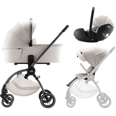 BRITAX RÖMER BRITAX-RÖMER Set kočárek Rio + hluboká korba + autosedačka Baby-Safe PRO Lux - Soft Taupe BRITAX RÖMER BRITAX-RÖMER Set kočárek Rio + hluboká korba + autosedačka Baby-Safe PRO Lux - Soft Taupe