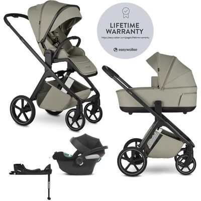 EASYWALKER Kočárek kombinovaný Zoey + CYBEX Aton B2 i-Size + základna - Sage Green EASYWALKER Kočárek kombinovaný Zoey + CYBEX Aton B2 i-Size + základna - Sage Green