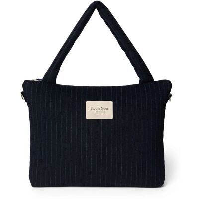 Studio Noos Flannel Chalkstripe DIAPER BAG Dark Blue Studio Noos Flannel Chalkstripe DIAPER BAG Dark Blue