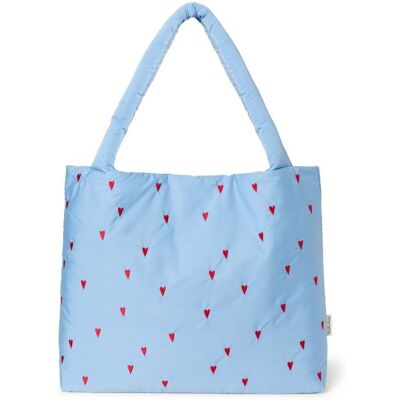 Studio Noos Puffy MOM BAG Light Blue Hearts Studio Noos Puffy MOM BAG Light Blue Hearts