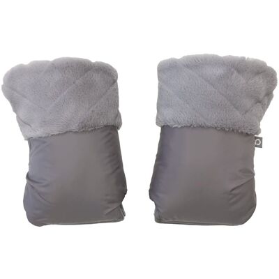 PINKIE rukavice na kočárek Fur Grey PINKIE rukavice na kočárek Fur Grey