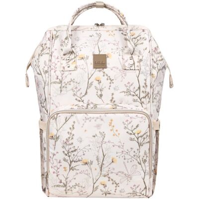 KikkaBoo Přebalovací batoh Siena Luxe Secret Garden Beige KikkaBoo Přebalovací batoh Siena Luxe Secret Garden Beige