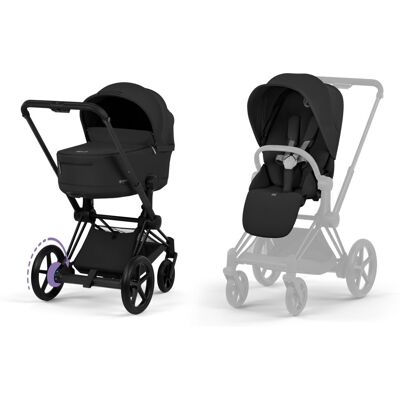 Cybex e-Priam Comfort kompletní kočárek 2026 - Matt Black / Sepia Black Cybex e-Priam Comfort kompletní kočárek 2026 - Matt Black / Sepia Black