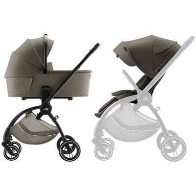 BRITAX RÖMER BRITAX-RÖMER Set kočárek Rio + hluboká korba Lux - Urban Olive BRITAX RÖMER BRITAX-RÖMER Set kočárek Rio + hluboká korba Lux - Urban Olive