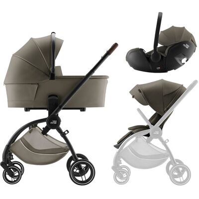 BRITAX RÖMER BRITAX-RÖMER Set kočárek Rio + hluboká korba + autosedačka Baby-Safe PRO Lux - Urban Olive BRITAX RÖMER BRITAX-RÖMER Set kočárek Rio + hluboká korba + autosedačka Baby-Safe PRO Lux - Urban Olive