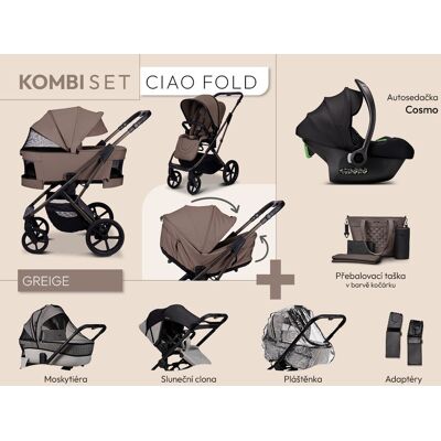 Moon CIAO FOLD kombi set - GREIGE Moon CIAO FOLD kombi set - GREIGE