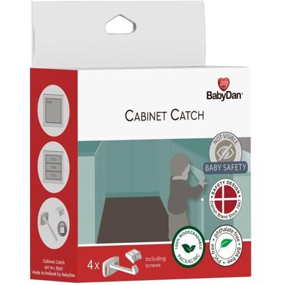 Baby Dan BabyDan pojistka pro dveře zásuvek a skříní 4ks Cabinet Catch, BIO Baby Dan BabyDan pojistka pro dveře zásuvek a skříní 4ks Cabinet Catch, BIO