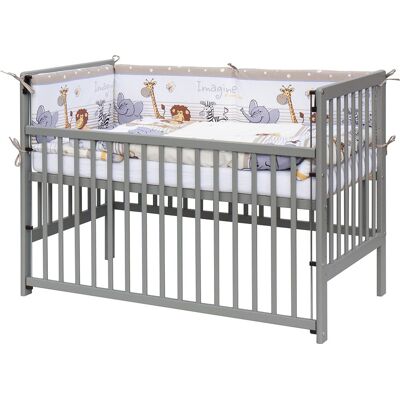 Scarlett Dětská postýlka s kompletní výbavou Scarlett ZOO - 120 x 60 cm - béžová Scarlett Dětská postýlka s kompletní výbavou Scarlett ZOO - 120 x 60 cm - béžová