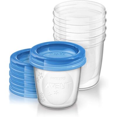 Philips AVENT VIA pohárky s víčkem 180ml 5ks Philips AVENT VIA pohárky s víčkem 180ml 5ks