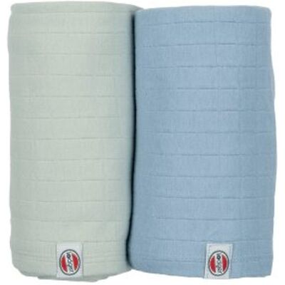 LODGER Swaddler Solid 2balení 110 x 110 cm Peppermint/Blue Fogg LODGER Swaddler Solid 2balení 110 x 110 cm Peppermint/Blue Fogg