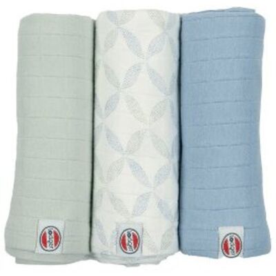 LODGER Swaddler Solid Matcha 3balení 70 x 70 cm Peppermint LODGER Swaddler Solid Matcha 3balení 70 x 70 cm Peppermint