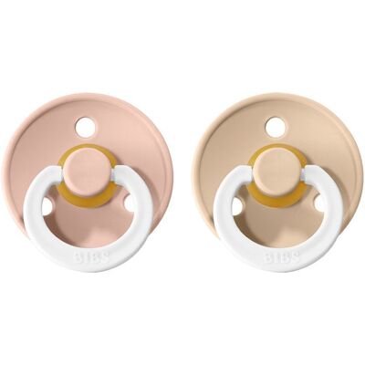 BIBS Colour dudlíky z přírodního kaučuku 2ks vel.3 - NIGHT Blush / Vanilla BIBS Colour dudlíky z přírodního kaučuku 2ks vel.3 - NIGHT Blush / Vanilla