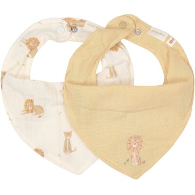 Little Dutch Bryndáček bandana 2 ks lev Safari Friends Little Dutch Bryndáček bandana 2 ks lev Safari Friends
