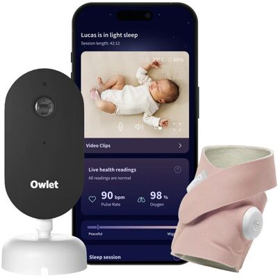Owlet Dream Duo™ (3. generace) – Chytrá ponožka se zdravotnickou certifikací Owlet Dream Sock™ & kamera Owlet Dream Sight™ - Matně růžová Owlet Dream Duo™ (3. generace) – Chytrá ponožka se zdravotnickou certifikací Owlet Dream Sock™ & kamera Owlet Dream Sight™ - Matně růžová
