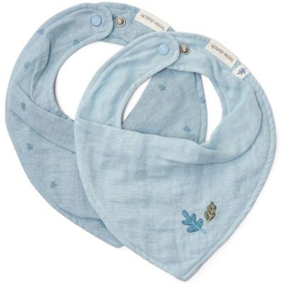 Little Dutch Bryndáček bandana 2 ks Pure Denim Blue Little Dutch Bryndáček bandana 2 ks Pure Denim Blue