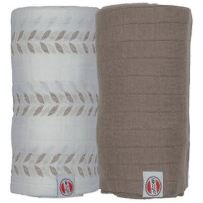 LODGER Swaddler Solid Matcha 2balení 110 x 110 cm Birch/Buffalo LODGER Swaddler Solid Matcha 2balení 110 x 110 cm Birch/Buffalo