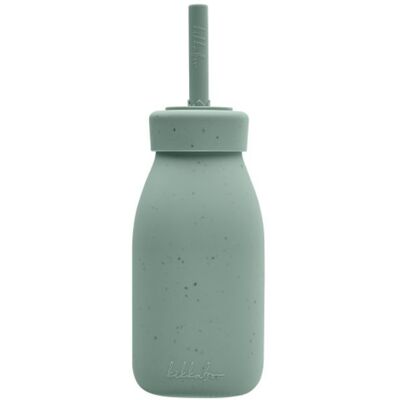 KikkaBoo Láhev s brčkem Platinum Silicone Sage KikkaBoo Láhev s brčkem Platinum Silicone Sage