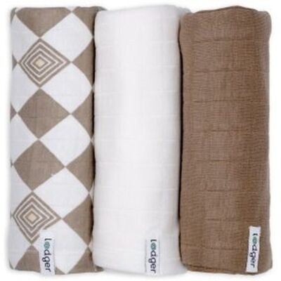 LODGER Swaddler Solid Matcha 3balení 70 x 70 cm Buffalo LODGER Swaddler Solid Matcha 3balení 70 x 70 cm Buffalo