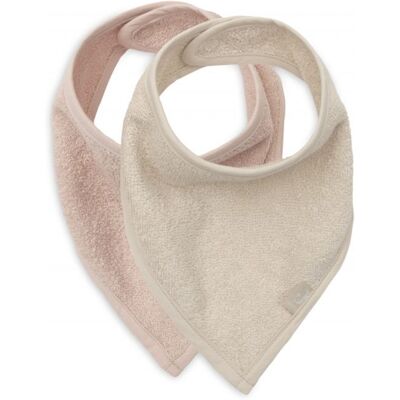 Jollein Bryndáček bandana 2ks Silk Rose / Sand Jollein Bryndáček bandana 2ks Silk Rose / Sand