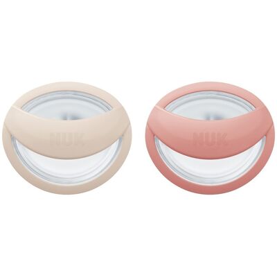 NUK Perfect Match dudlík 0-6m BEIGE/RED 2ks v boxu NUK Perfect Match dudlík 0-6m BEIGE/RED 2ks v boxu