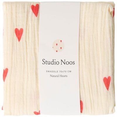 Studio Noos Zavinovačka Print Medium Beige Hearts Studio Noos Zavinovačka Print Medium Beige Hearts