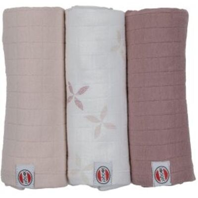 LODGER Swaddler Solid Matcha 3balení 70 x 70 cm Rose LODGER Swaddler Solid Matcha 3balení 70 x 70 cm Rose