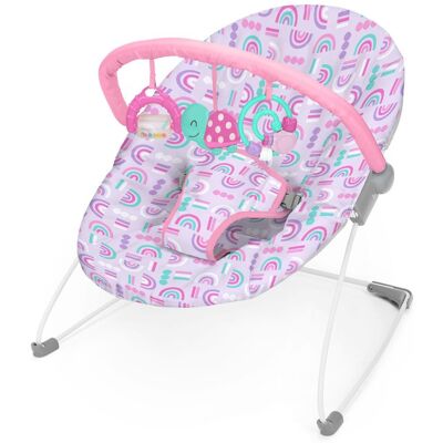 BRIGHT STARTS Lehátko s hračkami Confetti Rainbow™ Bouncer, 0m+ BRIGHT STARTS Lehátko s hračkami Confetti Rainbow™ Bouncer, 0m+