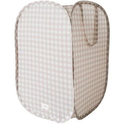 3 SPROUTS Skládací úložný koš Recycled Gingham Beige 3 SPROUTS Skládací úložný koš Recycled Gingham Beige