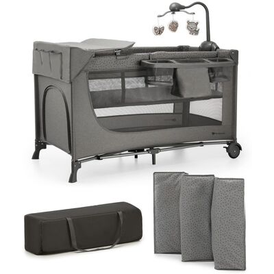 KINDERKRAFT Postýlka cestovní Joy 2 s doplňky - KINDERKRAFT Postýlka cestovní Joy 2 s doplňky Dark grey KINDERKRAFT Postýlka cestovní Joy 2 s doplňky - KINDERKRAFT Postýlka cestovní Joy 2 s doplňky Dark grey