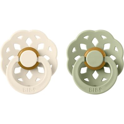 BIBS Boheme dudlíky z přírodního kaučuku 2ks vel.1 - Ivory / Sage BIBS Boheme dudlíky z přírodního kaučuku 2ks vel.1 - Ivory / Sage