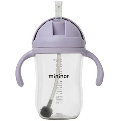 Mininor Fialová Tritan Hrnek se Slamkou - 330ml - Od 6 měsíců - Hrnek Mininor Fialová Tritan Hrnek se Slamkou - 330ml - Od 6 měsíců - Hrnek