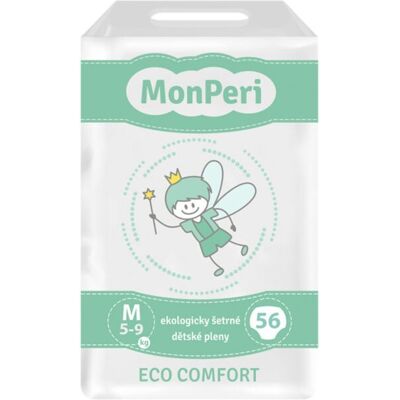 MonPeri Eco Comfort M 5-9 kg - 56 ks EKO Jednorázové dětské plenky (velikost 3) MonPeri Eco Comfort M 5-9 kg - 56 ks EKO Jednorázové dětské plenky (velikost 3)