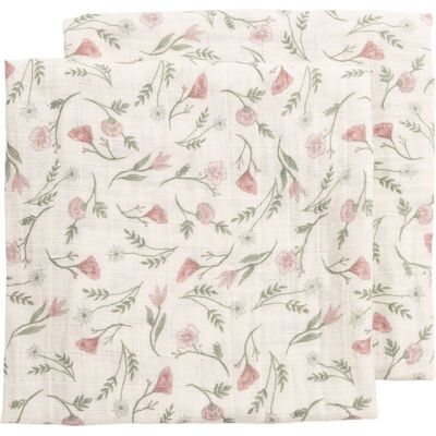 Meyco Mušelínové pleny 120x120 cm 2-balení - Flower Meyco Mušelínové pleny 120x120 cm 2-balení - Flower