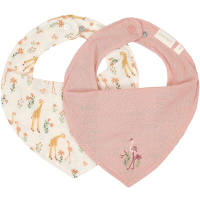 Little Dutch Bryndáček bandana 2 ks Pink Blooming Safari Little Dutch Bryndáček bandana 2 ks Pink Blooming Safari