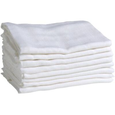 MININOR Mušelínové organické plenky White 8 ks MININOR Mušelínové organické plenky White 8 ks