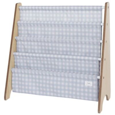 3 SPROUTS Stojan na knížky Recycled Gingham/Blue 3 SPROUTS Stojan na knížky Recycled Gingham/Blue