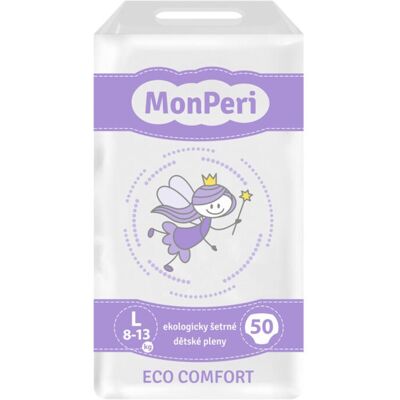 MonPeri Eco Comfort L 8-13 kg - 50ks EKO Jednorázové dětské plenky (velikost 4) MonPeri Eco Comfort L 8-13 kg - 50ks EKO Jednorázové dětské plenky (velikost 4)