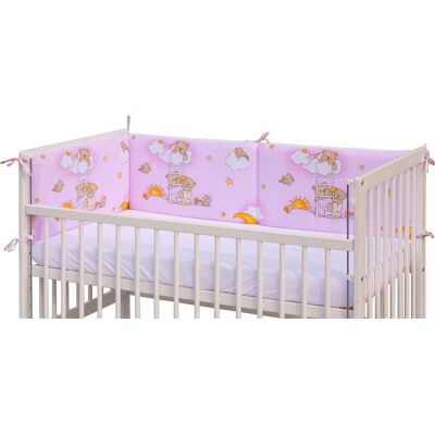Scarlett Mantinel do postýlky 4dílný - Scarlett Mráček - 180 x 30 cm - růžový Scarlett Mantinel do postýlky 4dílný - Scarlett Mráček - 180 x 30 cm - růžový